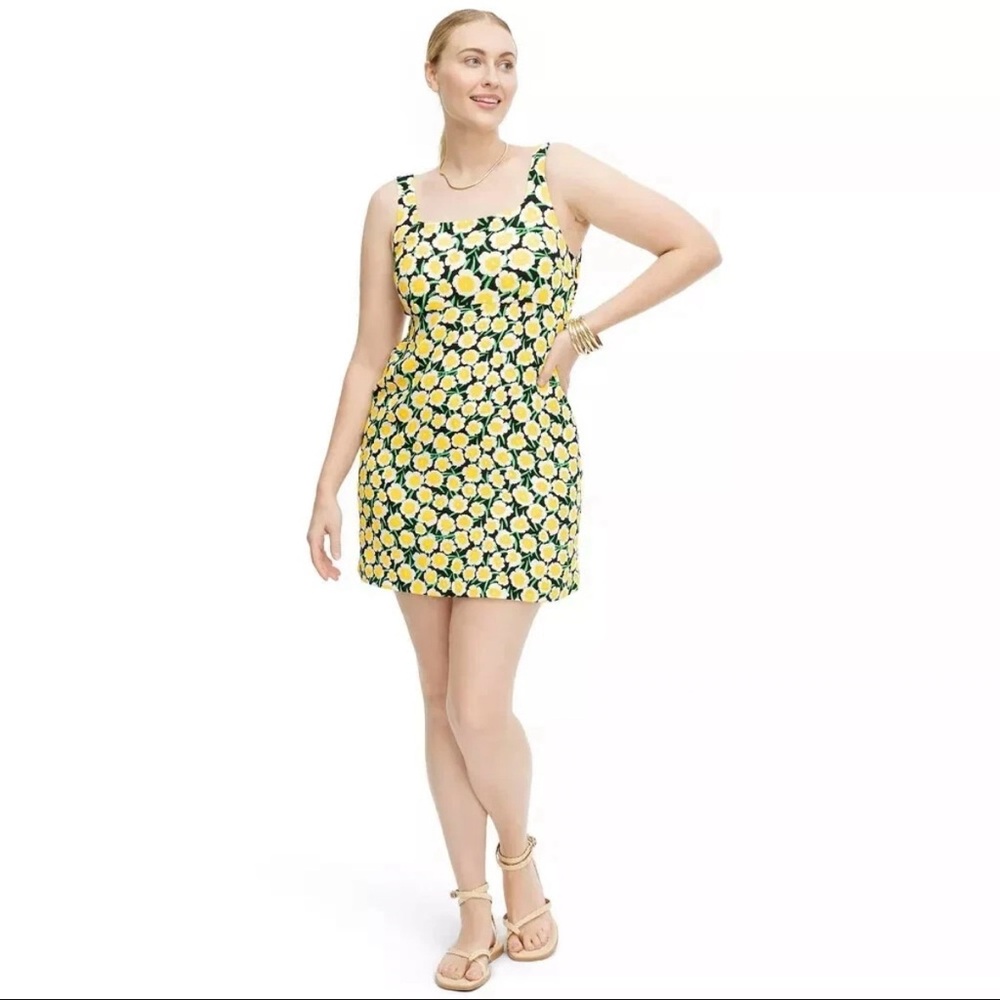 Diane von Furstenberg for Target Yellow Poppy Mini Shift Dress-Size 10  NWOT